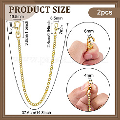 2Pcs Iron Clip Pocket Watch Chain&nbsp;DIY-PH0035-36G