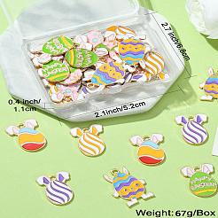 35Pcs 7 Style Easter Theme Alloy Enamel Pendants&nbsp;ENAM-CJ0005-67