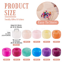 55Pcs 11 Colors Natural White Jade Dyed Beads&nbsp;G-TA0002-74