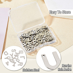 144Pcs 36Pcs Number 0~9 & Letter A~Z Stainless Steel Charms&nbsp;STAS-TA0003-12