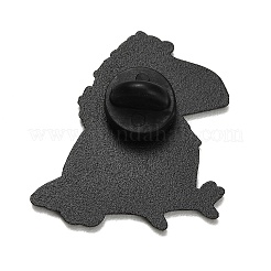 Crow with Flower Enamel Pins&nbsp;JEWB-K040-01B