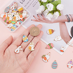 48Pcs 12 Style Alloy Enamel Pendants&nbsp;ENAM-SC0002-84