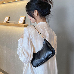 Cowhide Leather Purse Iron Chain Straps&nbsp;FIND-WH0156-32KCG