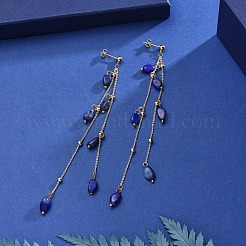 Natural Gemstone Dangle Stud Earring&nbsp;EJEW-JE04122