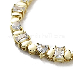 Brass Micro Pave Cubic Zirconia Chain Necklaces&nbsp;NJEW-L170-09G