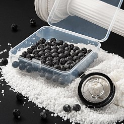 100Pcs 8mm Natural Lava Rock Beads Round Beads&nbsp;DIY-LS0002-43