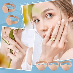 12Pcs Adjustable 304 Stainless Steel Finger Rings Components&nbsp;STAS-UN0037-72
