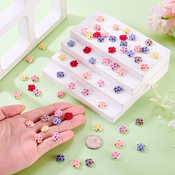 135Pcs 9 Colors Rose Flower Resin Cabochons&nbsp;MRMJ-TA0001-50