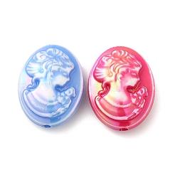 UV Plating Opaque Iridescent Acrylic Beads&nbsp;MACR-K351-03