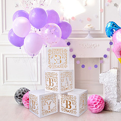 4Pcs Paper with PET Storage Boxes&nbsp;CON-WH0095-192
