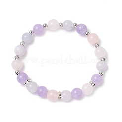 Natural Aquamarine & Rose Quartz & Amethyst Beads Stretch Bracelets for Women&nbsp;BJEW-JB12525