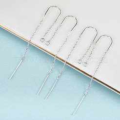 2 Pairs Sterling Silver Stud Earring Findings&nbsp;STER-BBC0007-08