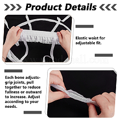 Polyester & Plastic Wire Skirt Hoop Petticoat for Wedding Dress Ball Gown&nbsp;DIY-WH0504-799A