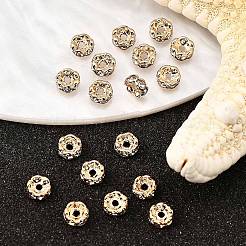 Brass Rhinestone Spacer Beads&nbsp;RB-A014-L4mm-01LG-NF