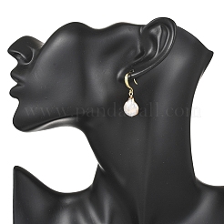 Electroplated Natural Keshi Pearl Dangle Earrings&nbsp;EJEW-JE06709