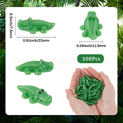 100Pcs Opaque Resin Crocodile Display Decorations&nbsp;RESI-SP0001-67B