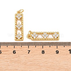 Brass Micro Pave Cubic Zirconia Pendants&nbsp;KK-Z146-30G