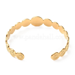 304 Stainless Steel Sun Cuff Bangles&nbsp;BJEW-F457-25G