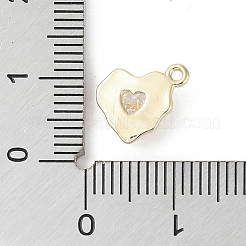 Brass Micro Pave Clear Cubic Zirconia Charms&nbsp;KK-G491-25G
