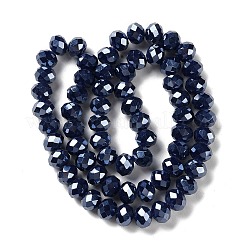 Electroplate Opaque Glass Beads Strands&nbsp;GLAA-D022-03