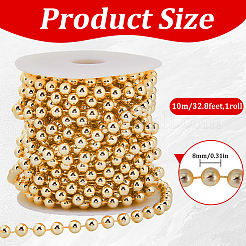 ABS Plastic Imitation Pearl Bead Chain&nbsp;KY-WH20006-09C