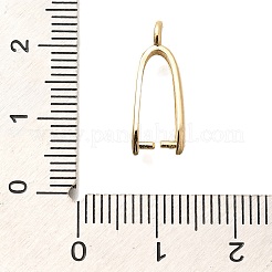 Rack Plating Brass Ice Pick Pinch Bails&nbsp;KK-Z030-05F-G-01