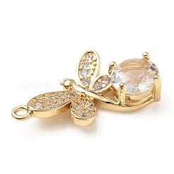 Brass with K9 Glass & Rhinestone Pendants&nbsp;KK-C024-04KCG-02