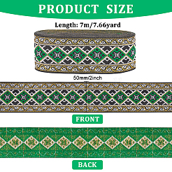 Ethnic Style Embroidery Polyester Ribbons&nbsp;OCOR-WH0060-56A