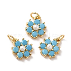 Rack Plating Brass Micro Pave Cubic Zirconia Charms&nbsp;KK-A160-22H-G