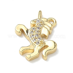 Brass Micro Pave Cubic Zirconia Pendants&nbsp;KK-I476-25B-G01