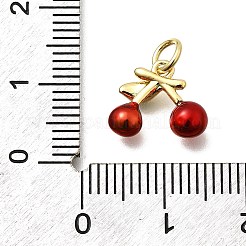 Brass Enamel Charms&nbsp;KK-Z093-22G-02