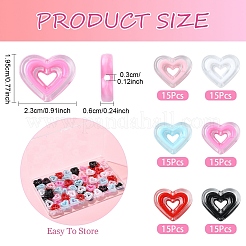 90Pcs 6 Colors Acrylic Beads&nbsp;SACR-YW0001-76