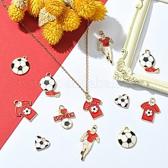 30Pcs 6 Styles Rack Plating Eco-Friendly Alloy Enamel Pendants&nbsp;ENAM-CJ0005-41