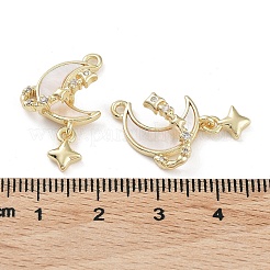 Brass Cubic Zirconia Pendants&nbsp;X-KK-M259-03G
