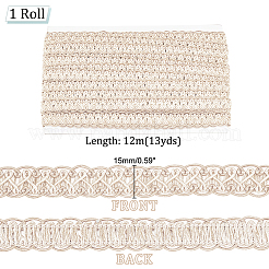 Polyester Braided Lace Trim&nbsp;OCOR-WH0078-09D