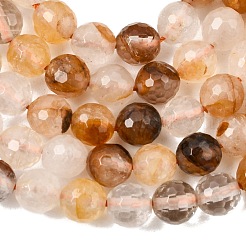 Natural Yellow Hematoid Quartz Beads Strands&nbsp;X-G-I003-8mm-04