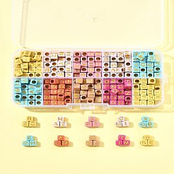 450Pcs 8 Colors Opaque Acrylic Beads&nbsp;OACR-FS0004-03
