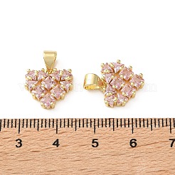 Brass Micro Pave Cubic Zirconia Charms&nbsp;CU-CBA03AF-18A-01