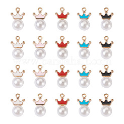 20Pcs 5 Colors Resin Imitation Pearl Pendants&nbsp;FIND-CD0001-35