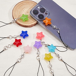 Acrylic Star Charms Mobile Strap&nbsp;HJEW-AB00073
