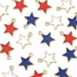 20Pcs 3 Colors Alloy Enamel Pendants&nbsp;ENAM-FS0003-53