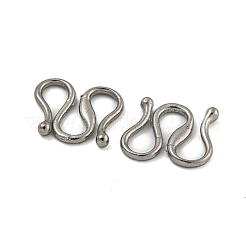 Non-Tarnish 304 Stainless Steel S-Hook Clasps&nbsp;STAS-U007-19A-P