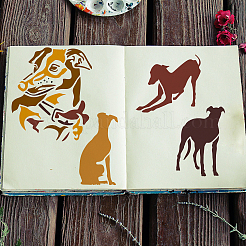 4Pcs 4 Styles PET Hollow Out Drawing Painting Stencils&nbsp;DIY-WH0394-0133