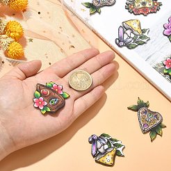 12Pcs 6 Style Acrylic Pendants&nbsp;MACR-CJ0001-68