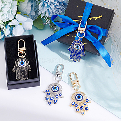 4Pcs 4 Style Alloy Enamel Turkish Evil Eye Pendant Decoration&nbsp;KEYC-AR0001-14