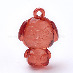 Transparent Acrylic Puppy Pendants&nbsp;TACR-T002-10