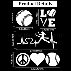 8 Sheets 4 Style Heart & Tennis Pattern Laser Style PET Waterproof Self-Adhesive Stickers&nbsp;STIC-GF0001-02B