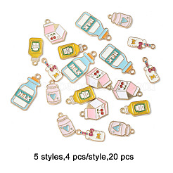 20Pcs 5 Styles Eco-Friendly Alloy Enamel Pendants&nbsp;ENAM-FP0002-88