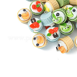 16Pcs 4 Style Opaque Resin Pendants&nbsp;RESI-FP0001-14