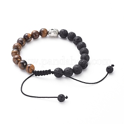 Unisex Adjustable Nylon Thread Braided Bead Bracelets&nbsp;BJEW-JB05010-04
